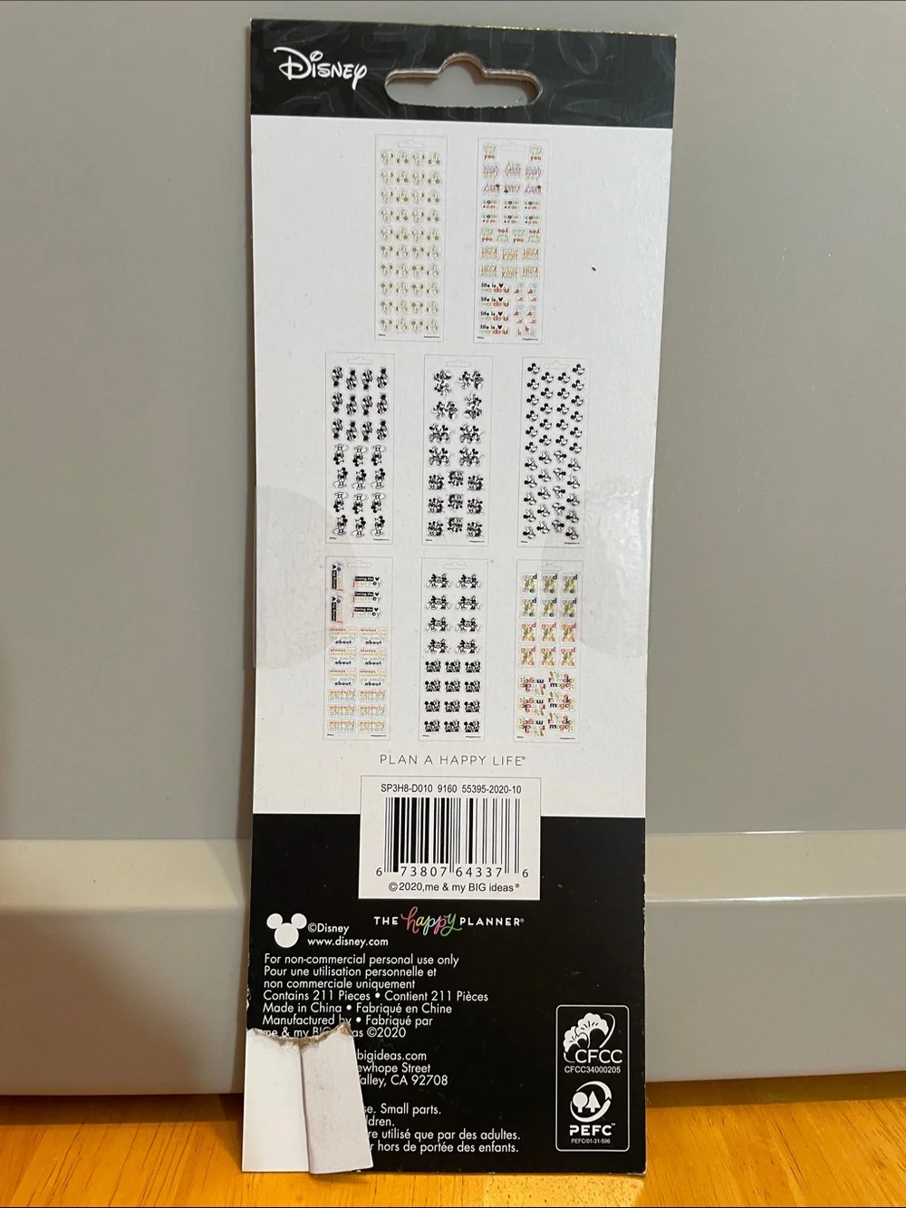 Happy Planner Set of 5 Mickey and Minnie Disney Planner Accessories Stickers